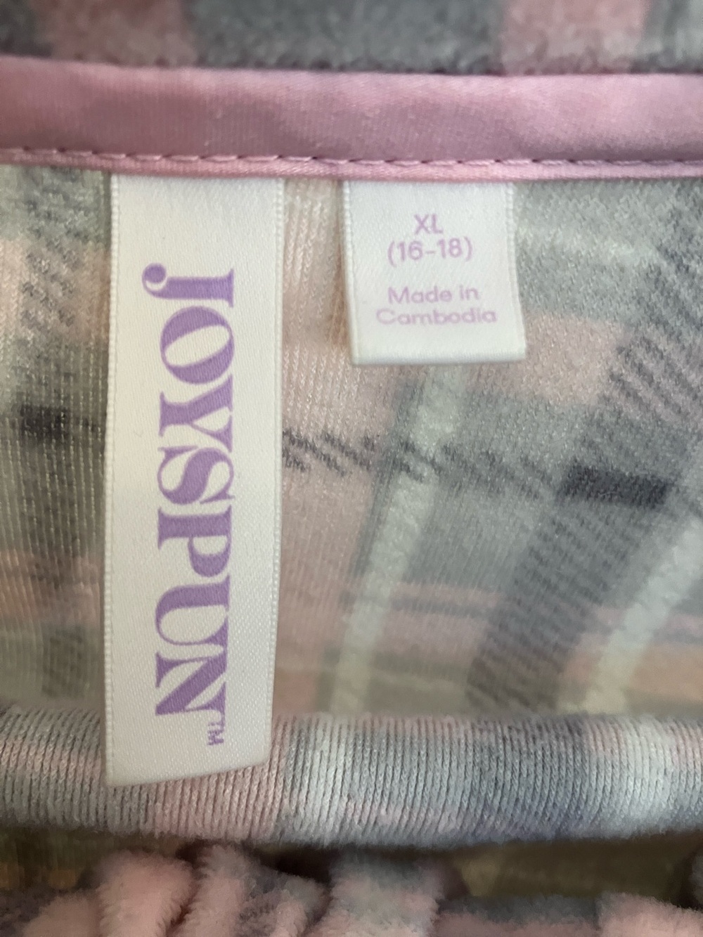 Women's Pink & Gray Plaid Pajama Set - Picture 5 of 5
